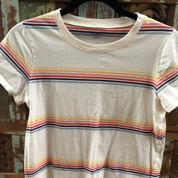 Madewell Tops - Madewell Rainbow-Strip T